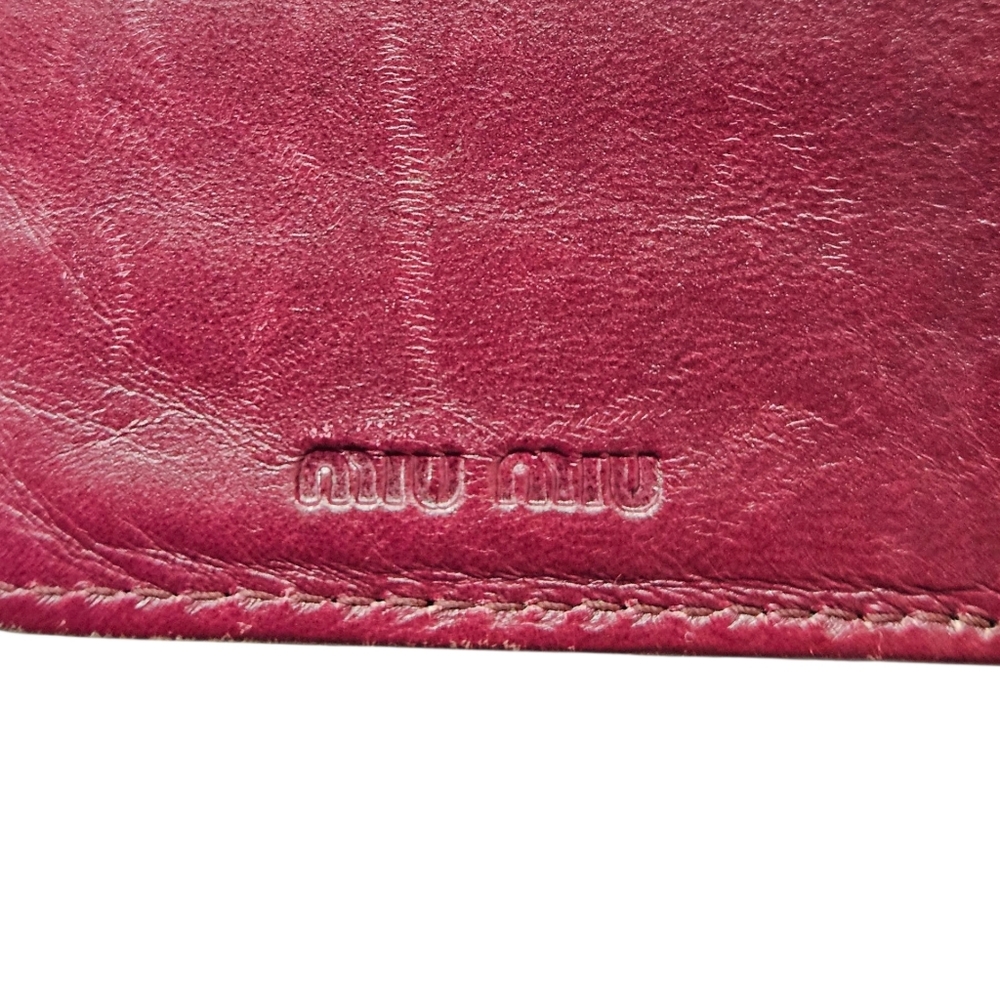 Miu Miu Kisslock Crocodile Embossed Leather Clutch Phone Wallet In Peony Pink - Picture 17 of 17